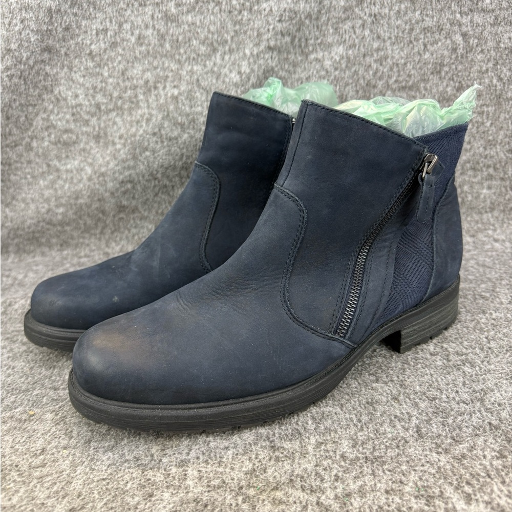 Women’s Size 12B Earth Jordan Navy Suede Side Zip Ankle Boots Boho Booties